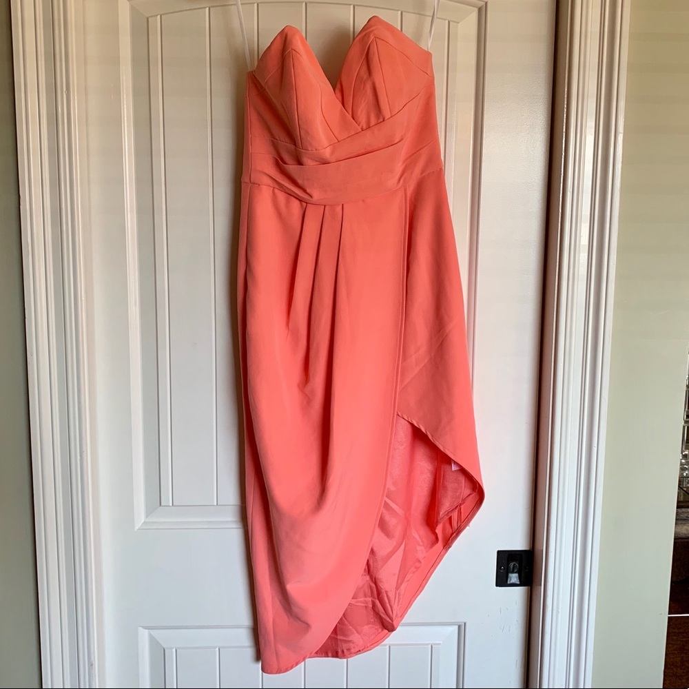 Lovers + Friends strapless bright pink dress!